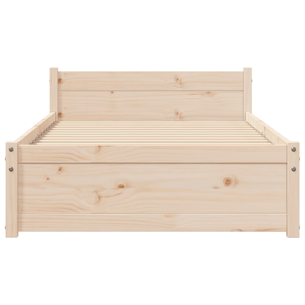 Solid Wood Bed Frame Small Single 75x190 cm - No Mattress