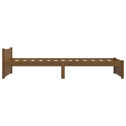Honey Brown Solid Wood Bed Frame 75x190cm - Small Single Size