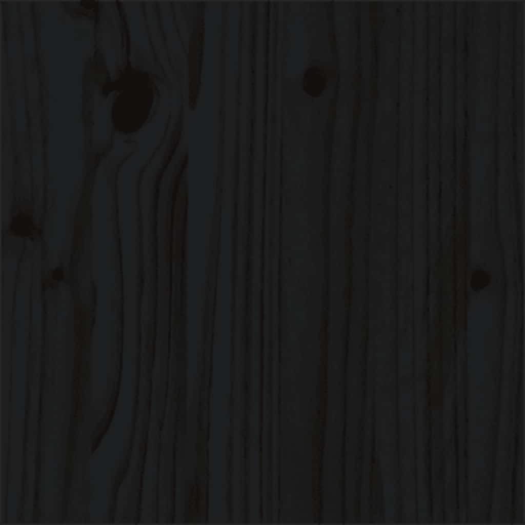 Solid Wood Bed Frame Black 75x190 cm Small Single Without Mattress