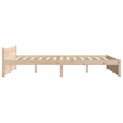 Solid Wood King Size Bed Frame 150x200 cm - No Mattress Included