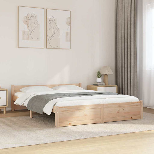 Solid Wood Bed Frame 160x200 cm - Durable & Stylish Design