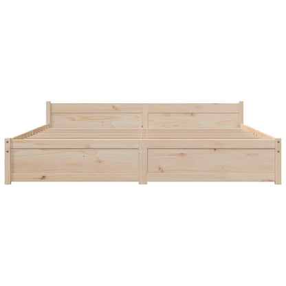 Solid Wood Super King Bed Frame 180x200 cm - No Mattress Included