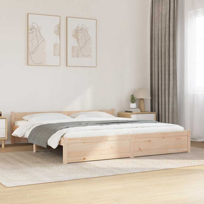 Solid Wood Super King Bed Frame 180x200 cm - No Mattress Included