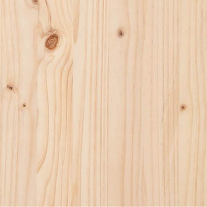 Solid Wood Bed Frame, 200x200 cm - Natural Finish, No Mattress