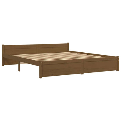 Bed Frame without Mattress Honey Brown Solid Wood 200x200 cm