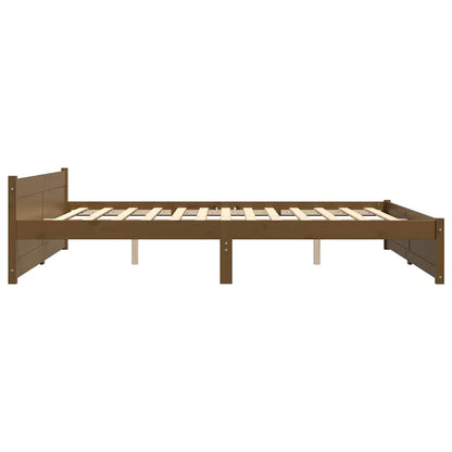 Bed Frame without Mattress Honey Brown Solid Wood 200x200 cm