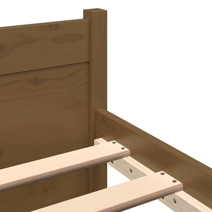 Bed Frame without Mattress Honey Brown Solid Wood 200x200 cm