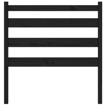 Solid Pine Black Bed Headboard - 96x4x100 cm