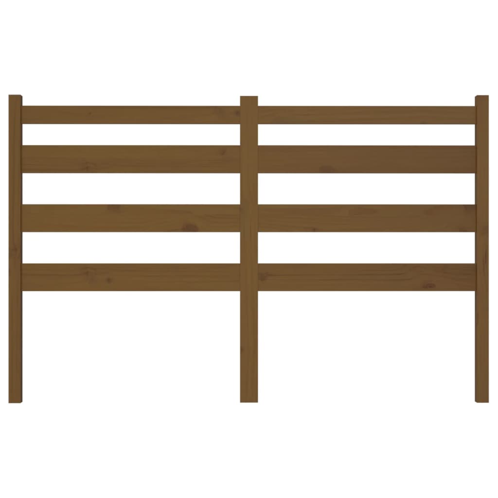 Solid Pine Bed Headboard, Honey Brown, 126x4x100 cm