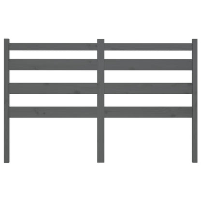 Solid Pine Bed Headboard - Grey 146x4x100 cm