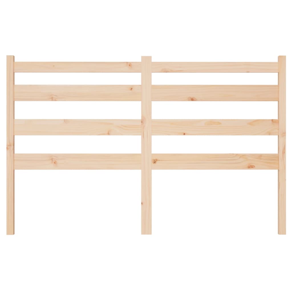 Solid Pine Wood Headboard 166x4x100 cm - Natural Finish