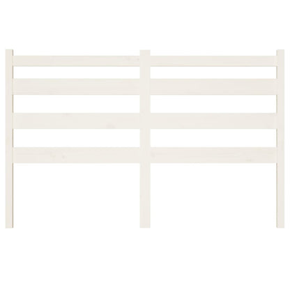 Bed Headboard White 206x4x100 cm Solid Wood Pine