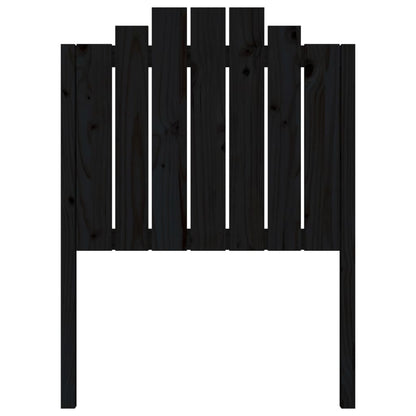 Solid Wood Pine Bed Headboard, Black, 81x4x110 cm