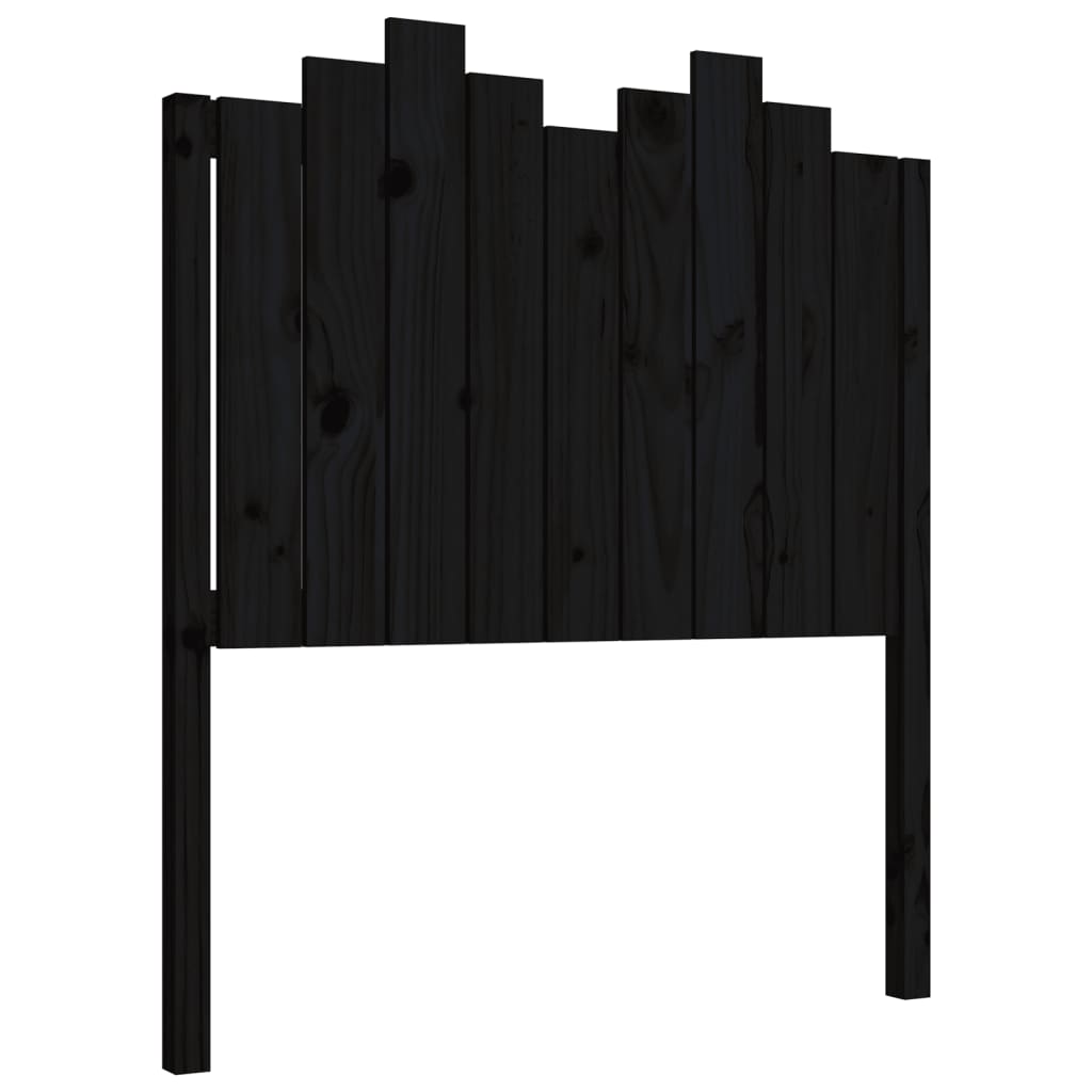 Solid Pine Black Headboard 96x4x110 cm - Stylish & Durable