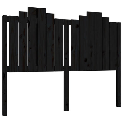 Elegant Black Pine Wood Headboard 146x4x110 cm - Solid & Stylish