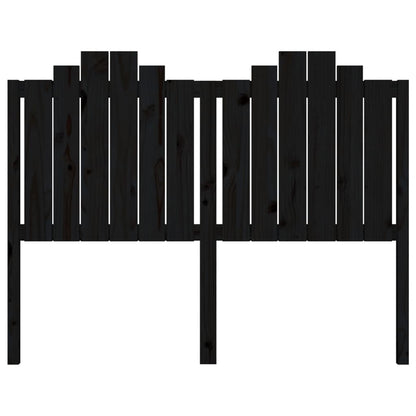 Elegant Black Pine Wood Headboard 146x4x110 cm - Solid & Stylish