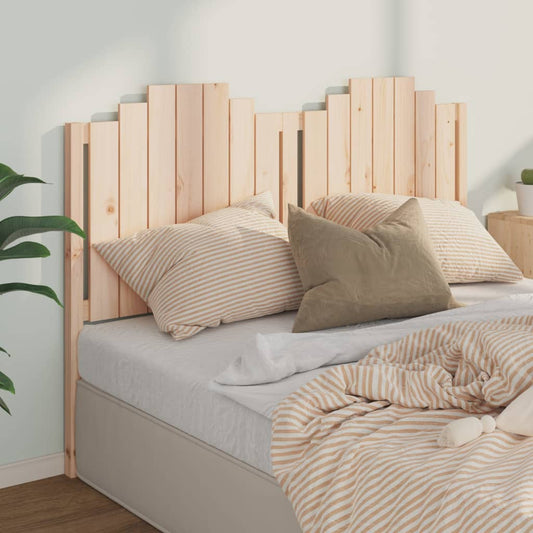Solid Pine Wood Bed Headboard 166x4x110 cm - Natural Finish