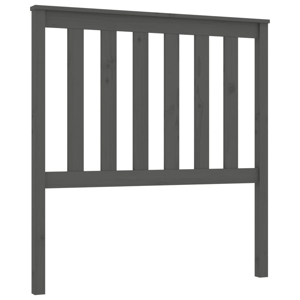 Solid Pine Grey Bed Headboard - 96x6x101 cm