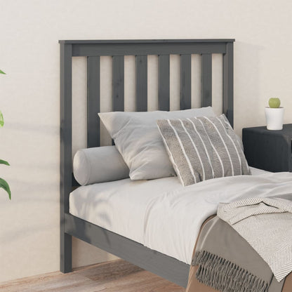 Solid Pine Grey Bed Headboard - 96x6x101 cm