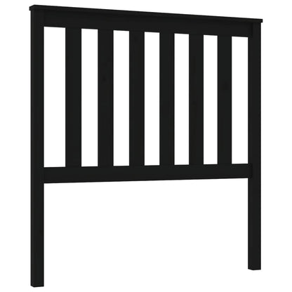 Solid Pine Wood Black Headboard 96x6x101 cm - Elegant Bedroom Decor