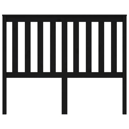 Solid Pine Wood Bed Headboard - Black, 146x6x101 cm
