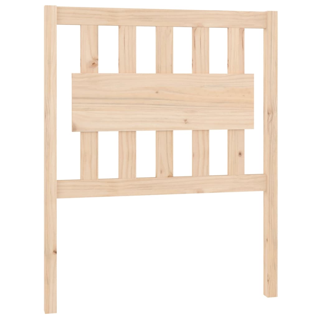 Solid Pine Wood Bed Headboard 80.5x4x100 cm - Natural Finish