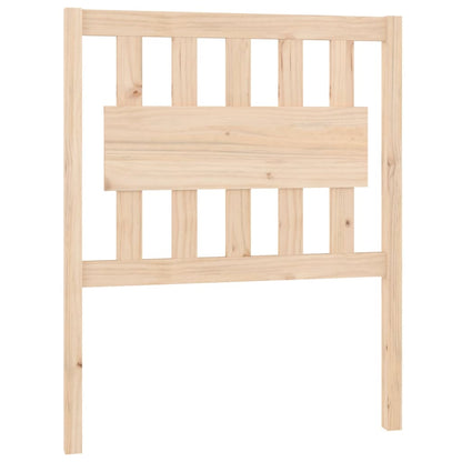 Solid Pine Wood Bed Headboard 80.5x4x100 cm - Natural Finish