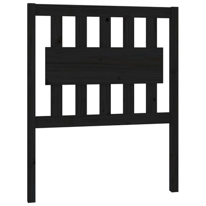 Black Pine Wood Headboard 80.5x4x100 cm - Solid and Stylish Design