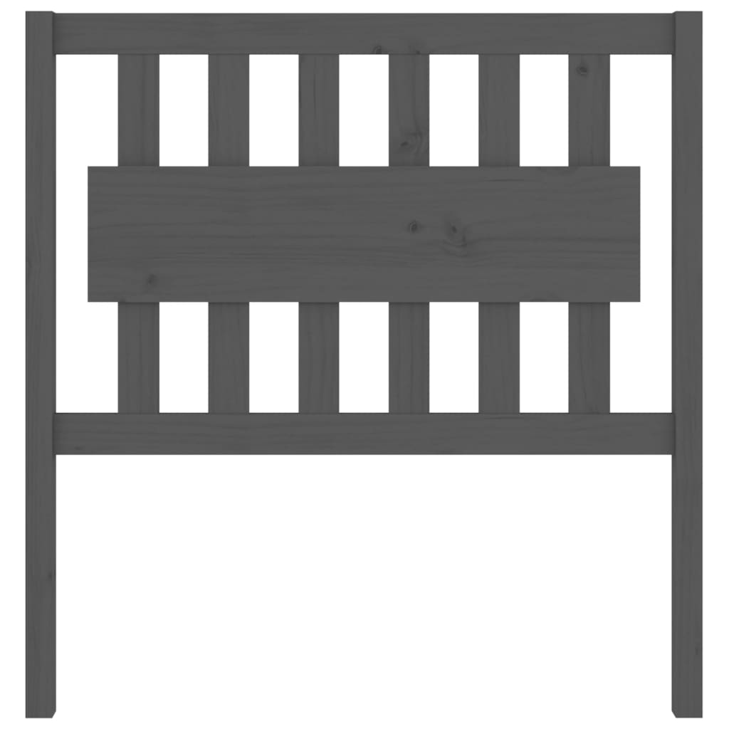 Solid Pine Grey Bed Headboard - 95.5x4x100 cm