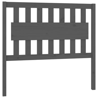 Solid Pine Wood Grey Headboard - 105.5x4x100 cm