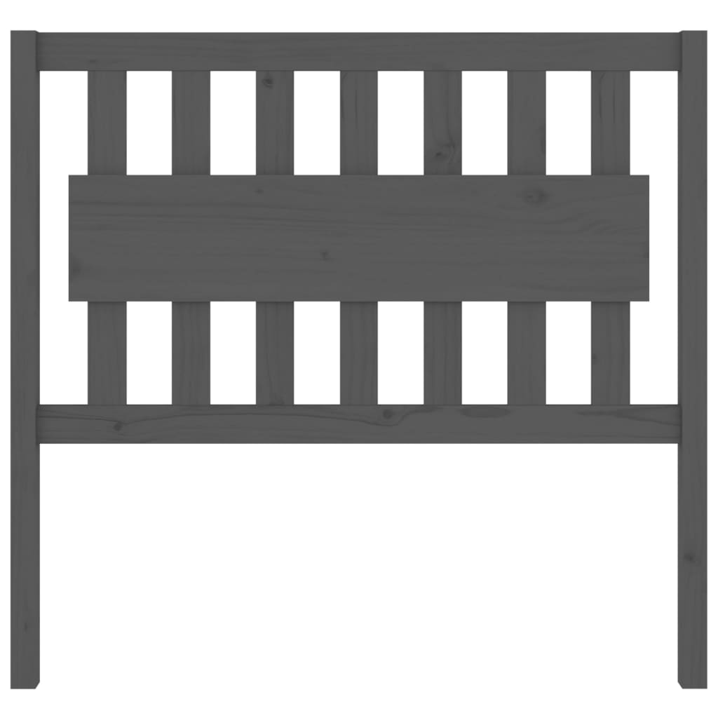 Solid Pine Wood Grey Headboard - 105.5x4x100 cm