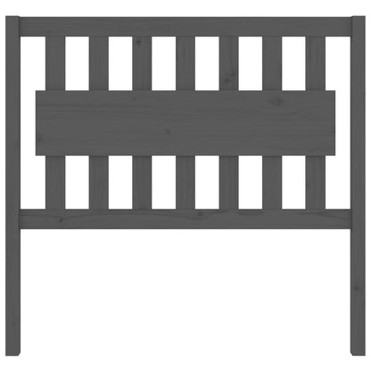 Solid Pine Wood Grey Headboard - 105.5x4x100 cm
