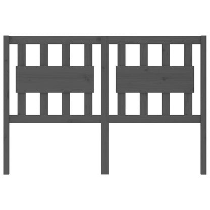 Solid Pine Wood Grey Headboard 125.5x4x100 cm