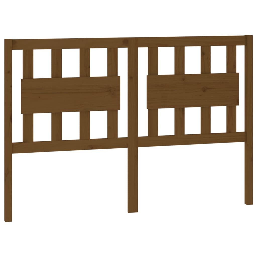 Solid Pine Bed Headboard, Honey Brown, 125.5x4x100 cm