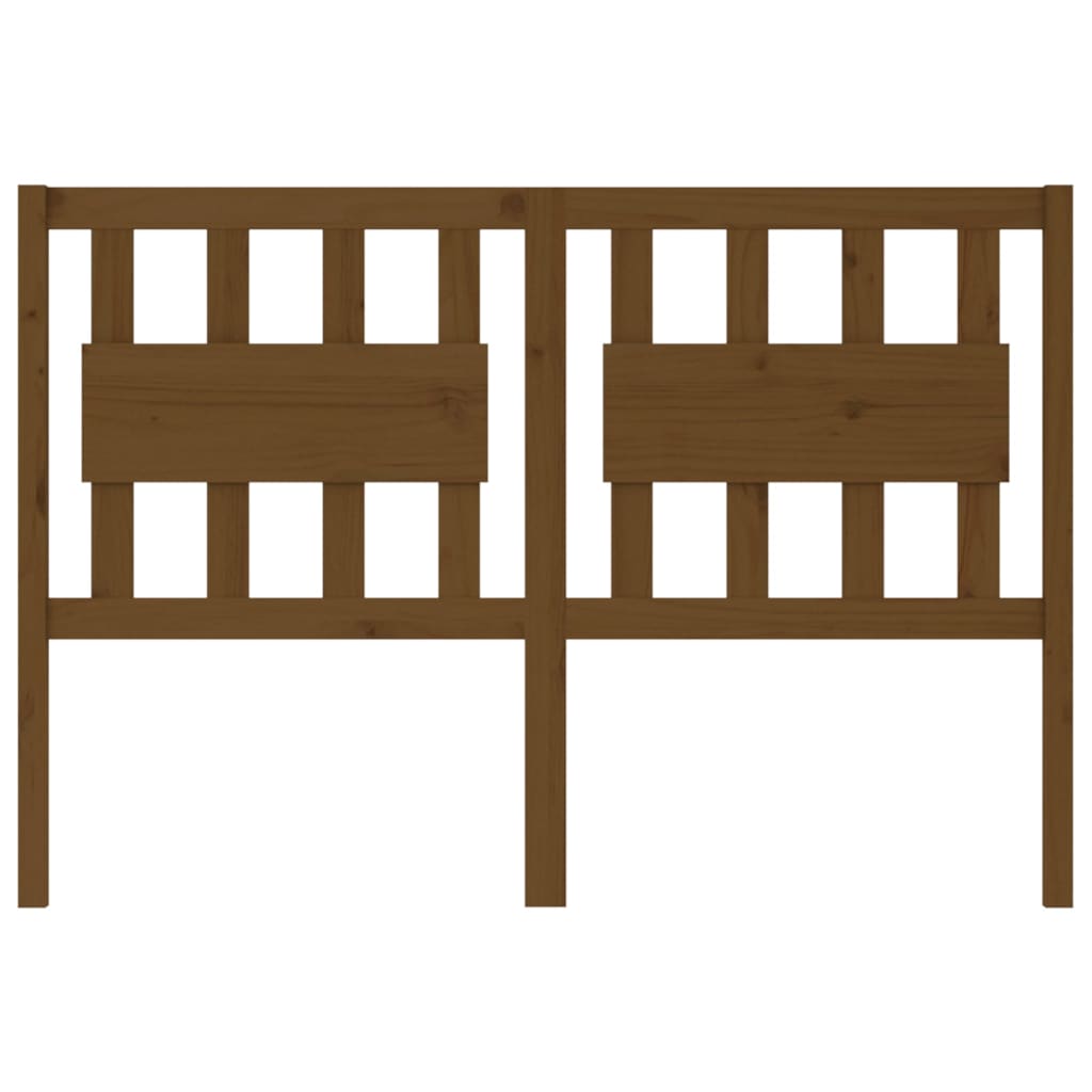 Solid Pine Bed Headboard, Honey Brown, 125.5x4x100 cm