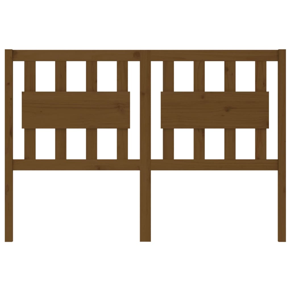 Honey Brown Solid Pine Wood Bed Headboard - 145.5x4x100 cm