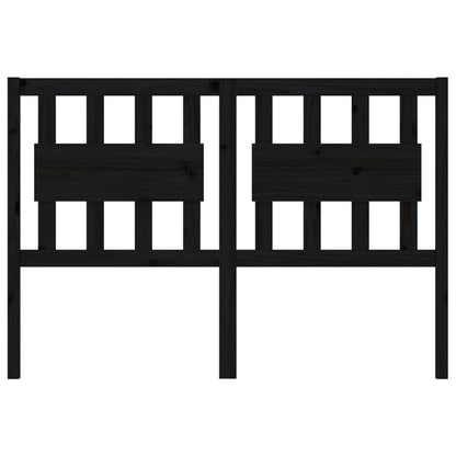 Bed Headboard Black 145.5x4x100 cm Solid Wood Pine