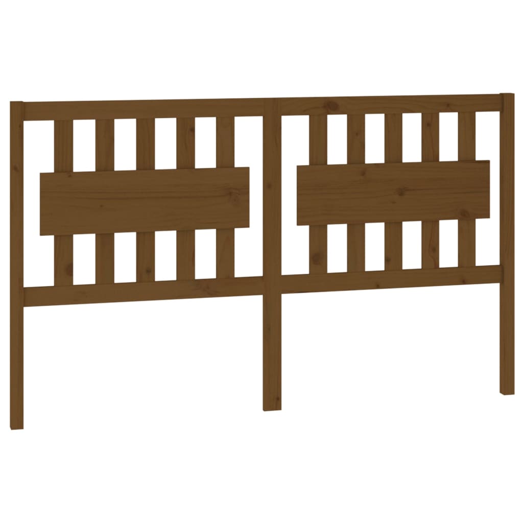 Solid Pine Wood Bed Headboard, Honey Brown, 155.5x4x100 cm