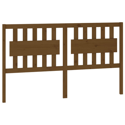 Solid Pine Wood Bed Headboard, Honey Brown, 155.5x4x100 cm