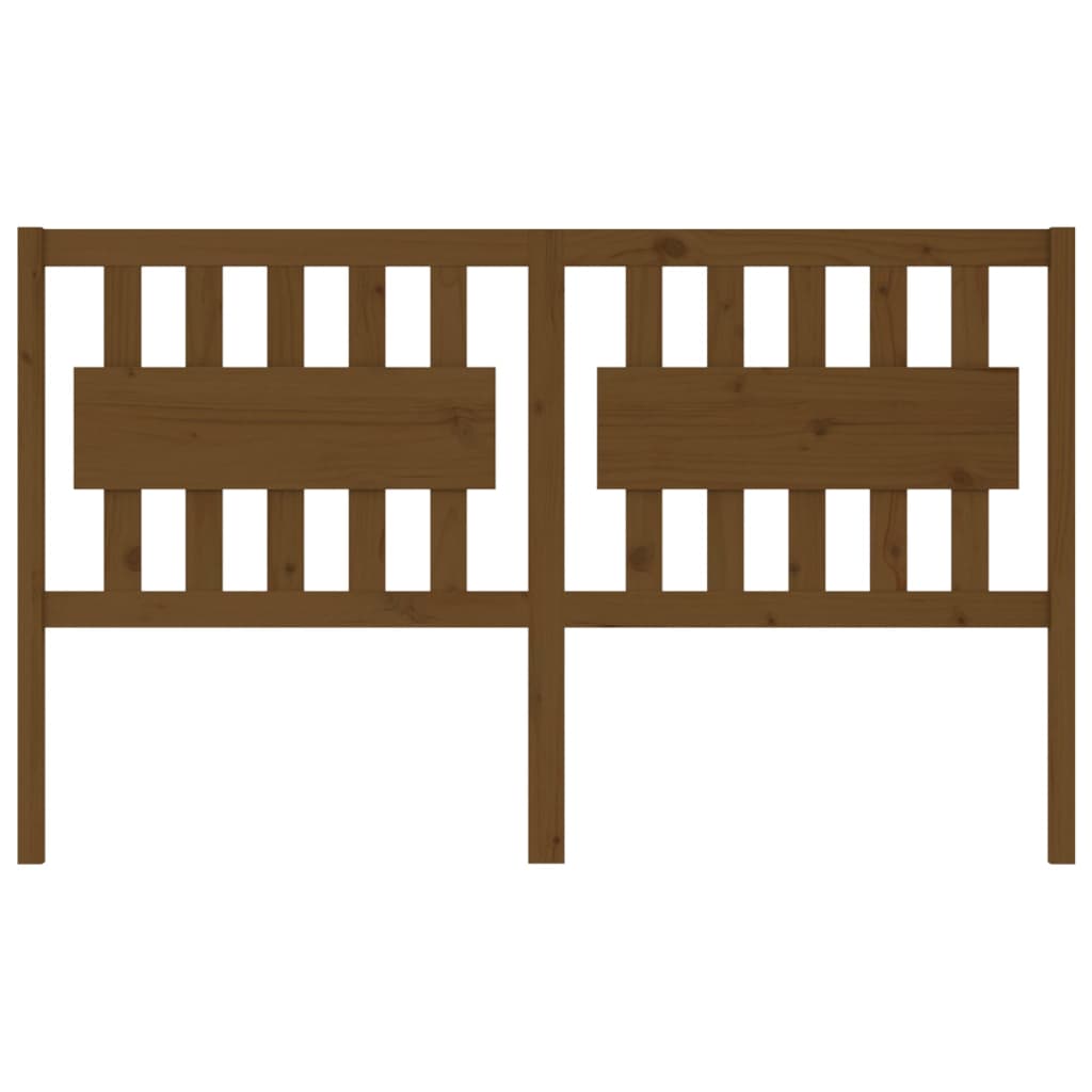 Solid Pine Wood Bed Headboard, Honey Brown, 155.5x4x100 cm