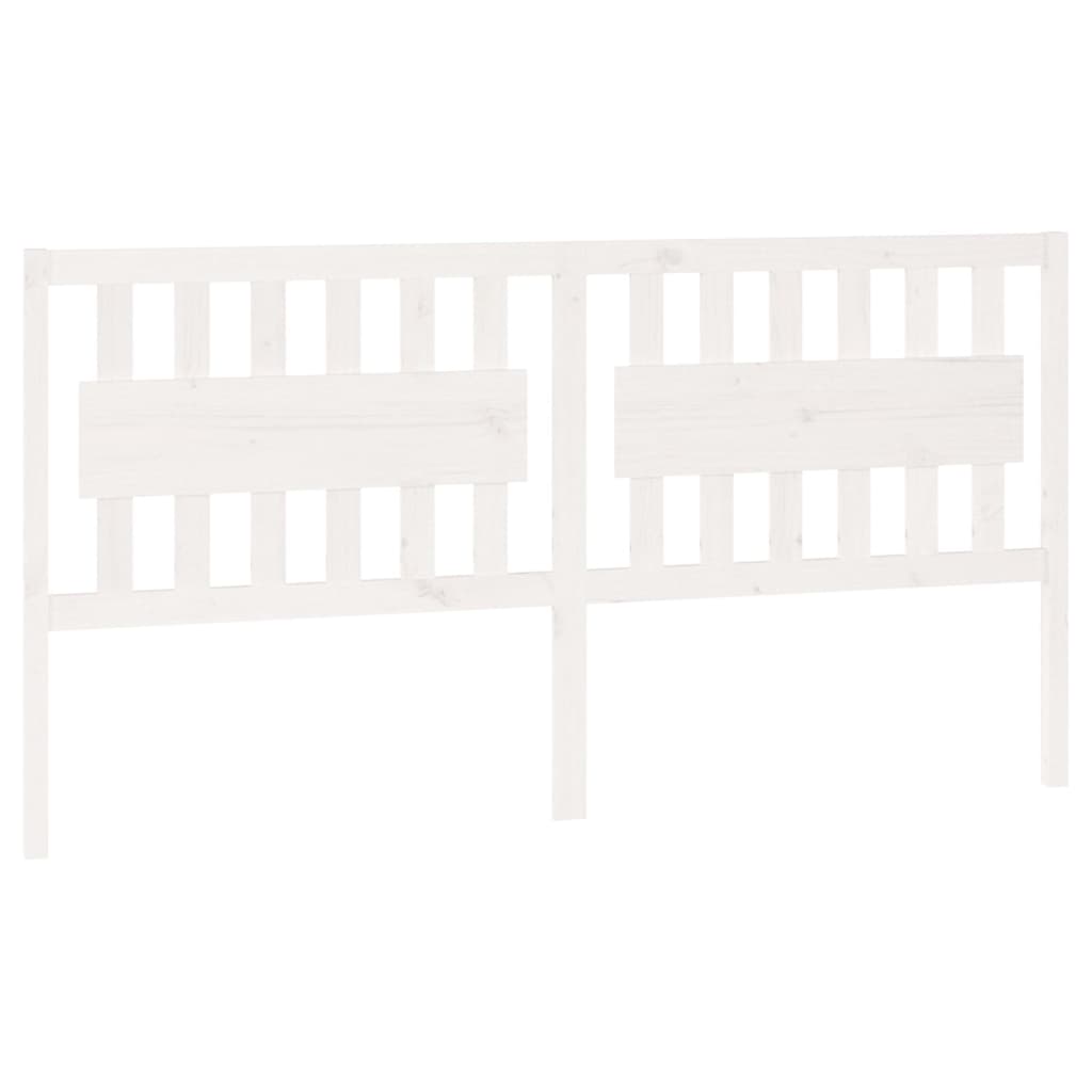 Solid Pine White Bed Headboard, 185.5x4x100 cm - Elegant Design