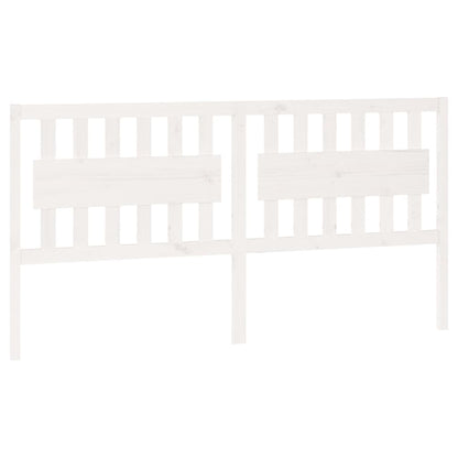 Solid Pine White Bed Headboard, 185.5x4x100 cm - Elegant Design
