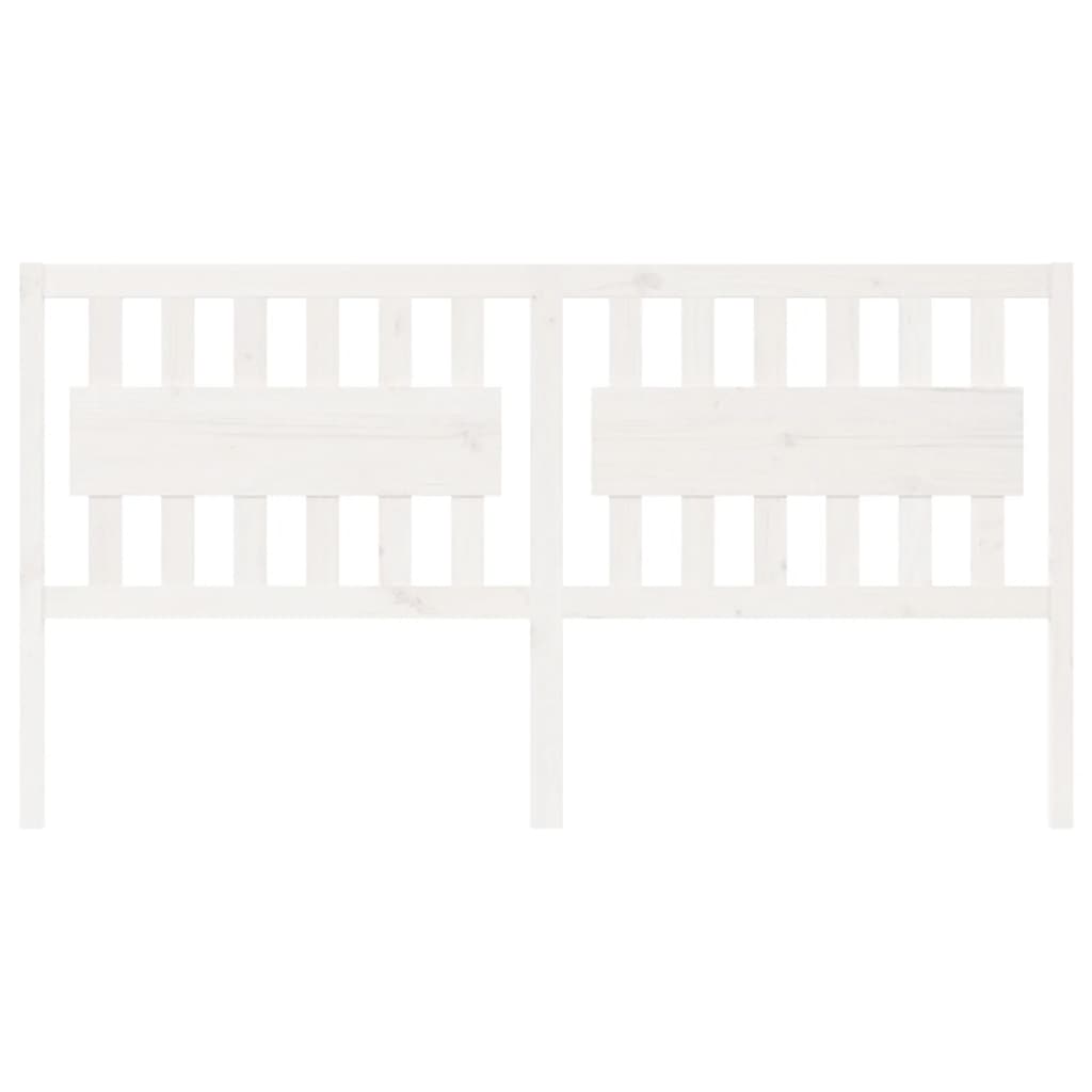 Solid Pine White Bed Headboard, 185.5x4x100 cm - Elegant Design
