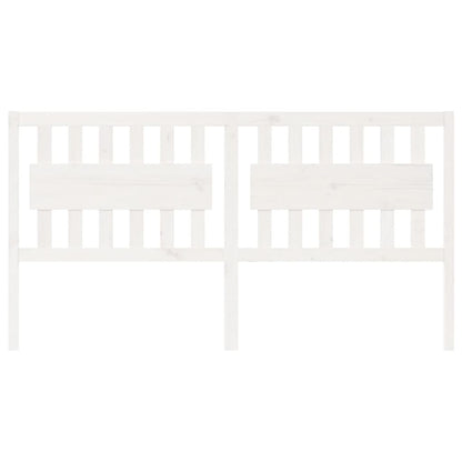 Solid Pine White Bed Headboard, 185.5x4x100 cm - Elegant Design