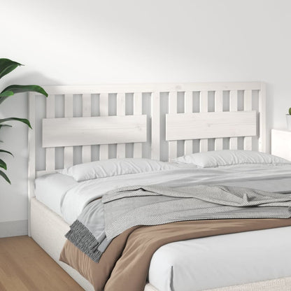 Solid Pine White Bed Headboard, 185.5x4x100 cm - Elegant Design