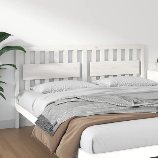 Solid Pine White Bed Headboard, 185.5x4x100 cm - Elegant Design
