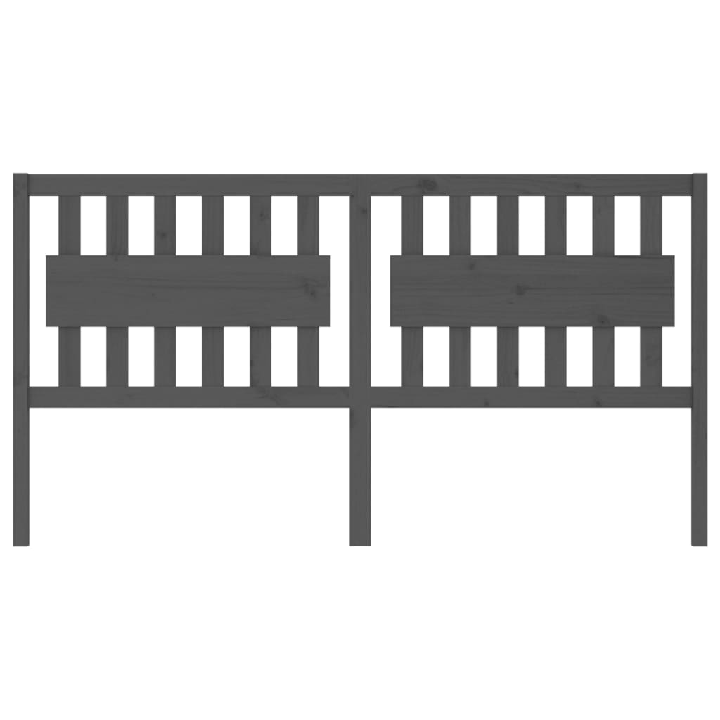 Solid Pine Grey Headboard, 185.5x4x100 cm - Stylish & Durable
