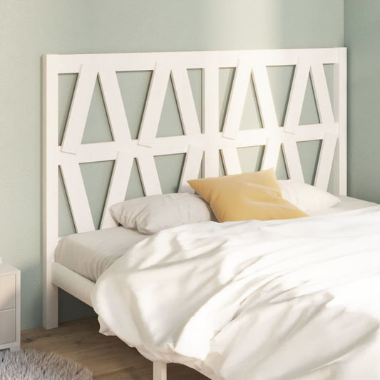 Solid Pine White Bed Headboard – 126x4x100 cm