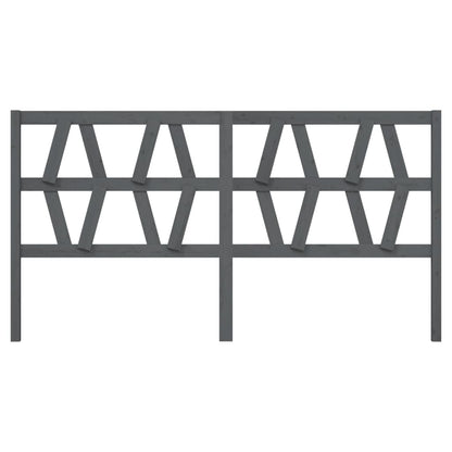 Solid Pine Grey Headboard, 206x4x100 cm - Stylish Bedroom Essential
