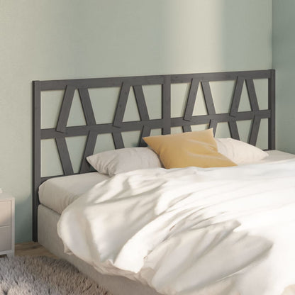 Solid Pine Grey Headboard, 206x4x100 cm - Stylish Bedroom Essential